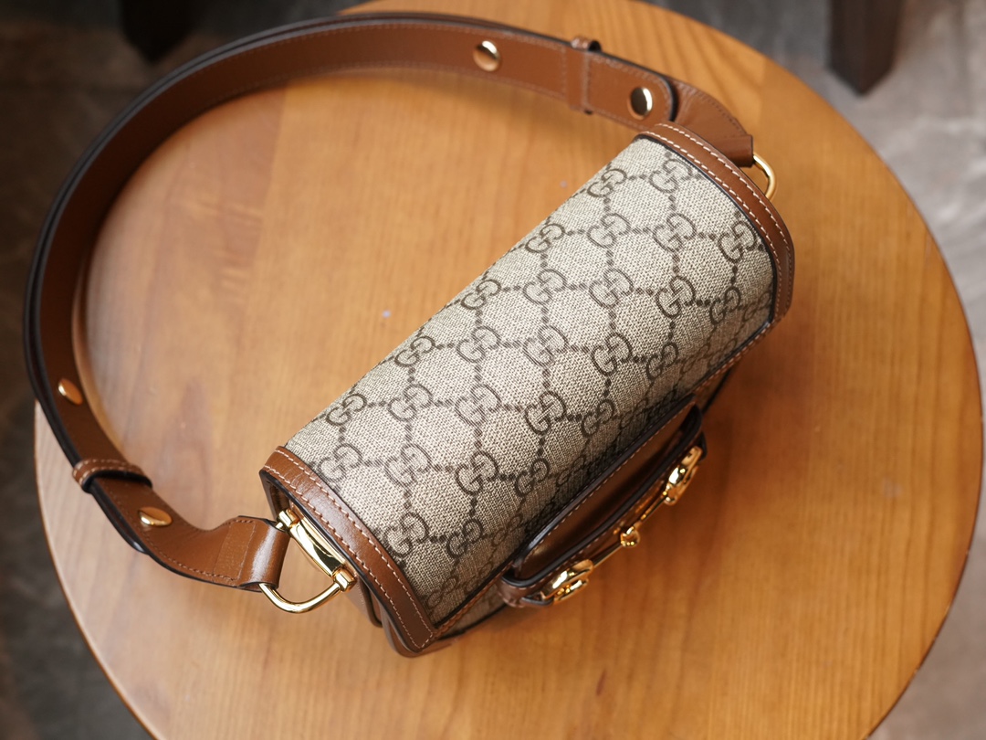 Mini sac rond Gucci Horsebit 1955 760191 (logo)