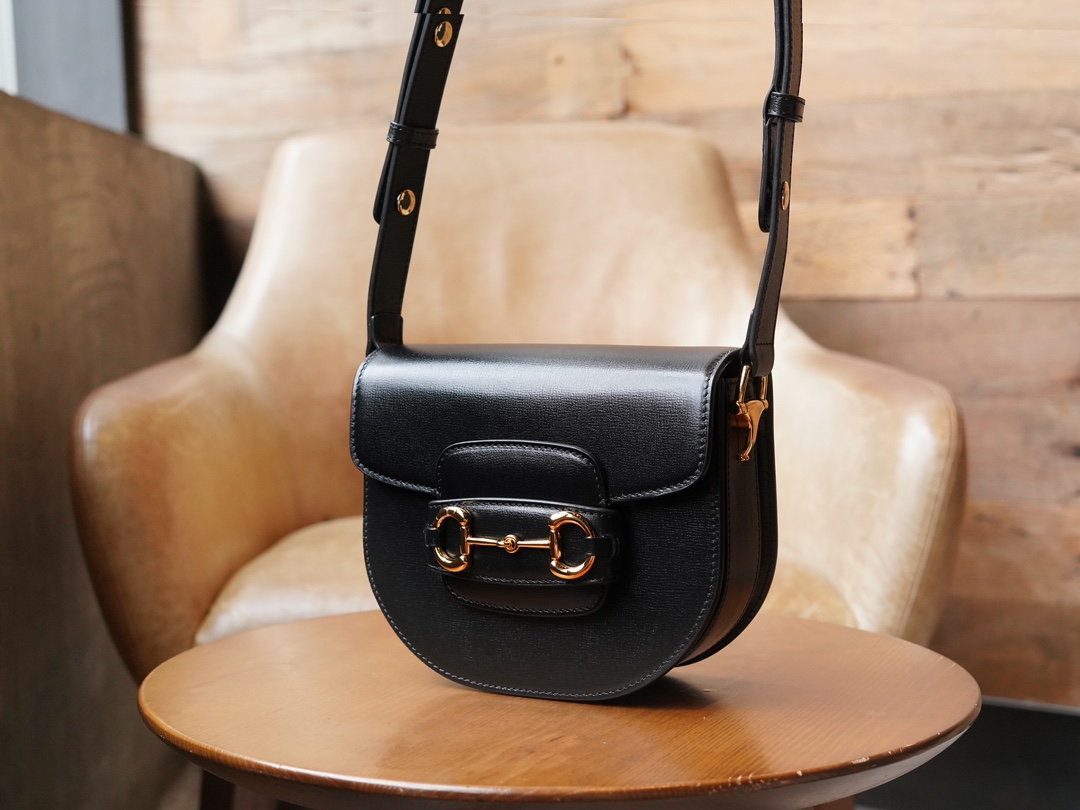 Mini sac rond Gucci Horsebit 1955 760191 (Black)
