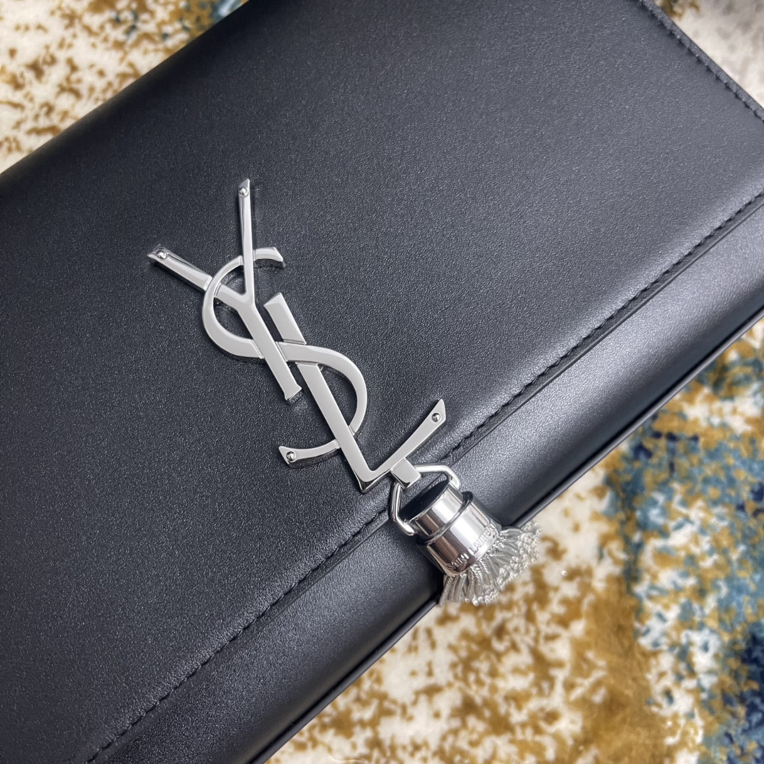 YSL KATE 377829 (Black-silver)