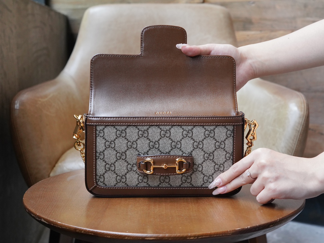 Sac à épaule Gucci Horsebit 1955 petite taille 752002( Logo) 