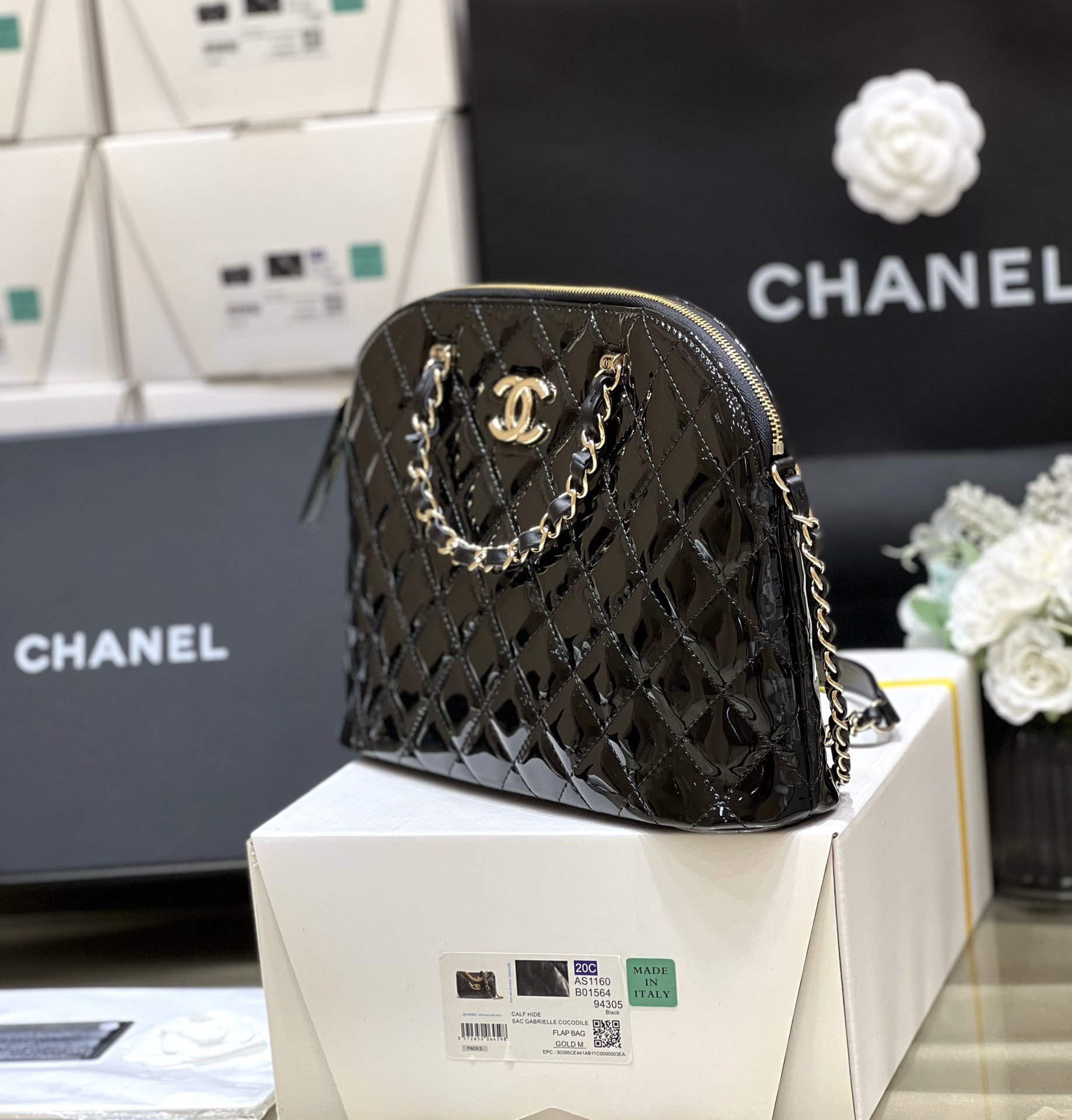 Túi Xách Chanel AS3969 Màu Đen Da Bóng