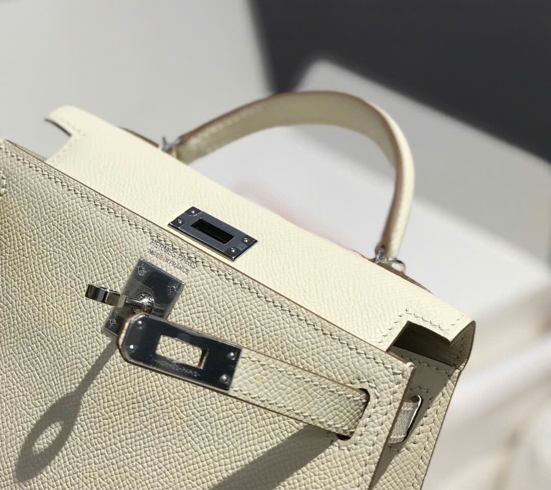 Túi xách Hermes Kelly Mini màu trắng 