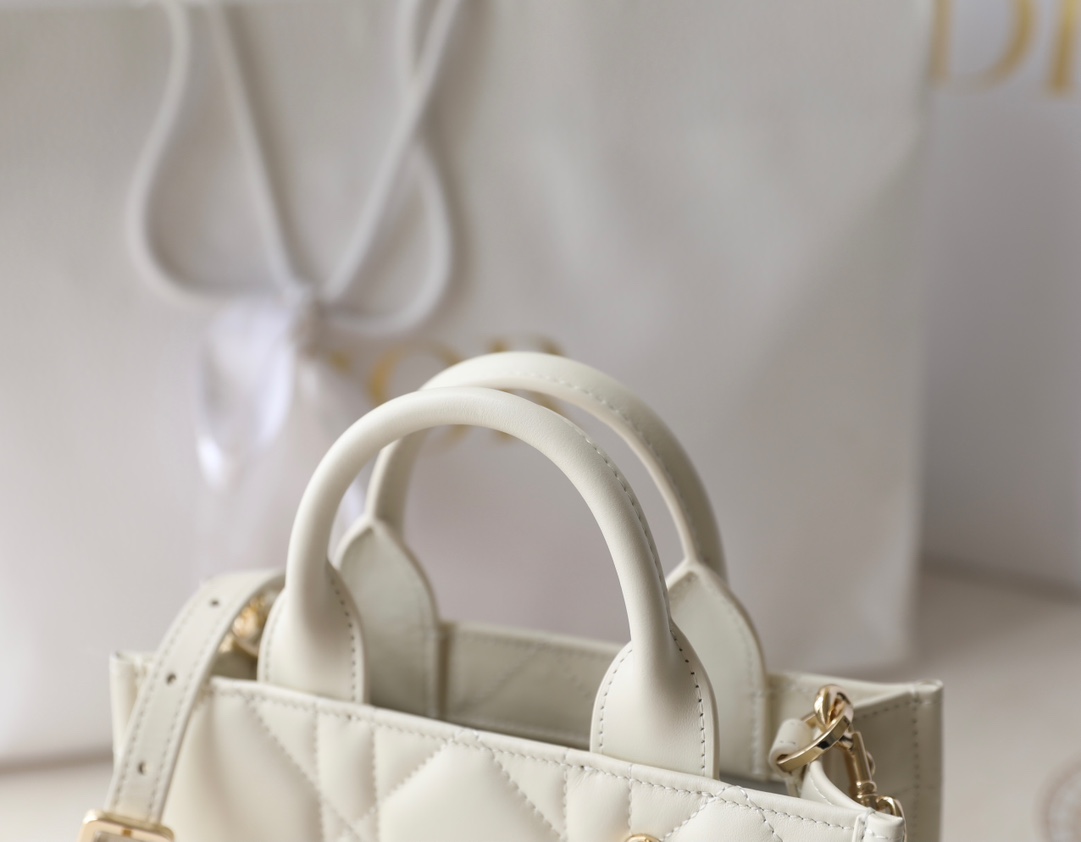 Túi Dior Caro Nữ Màu Trắng