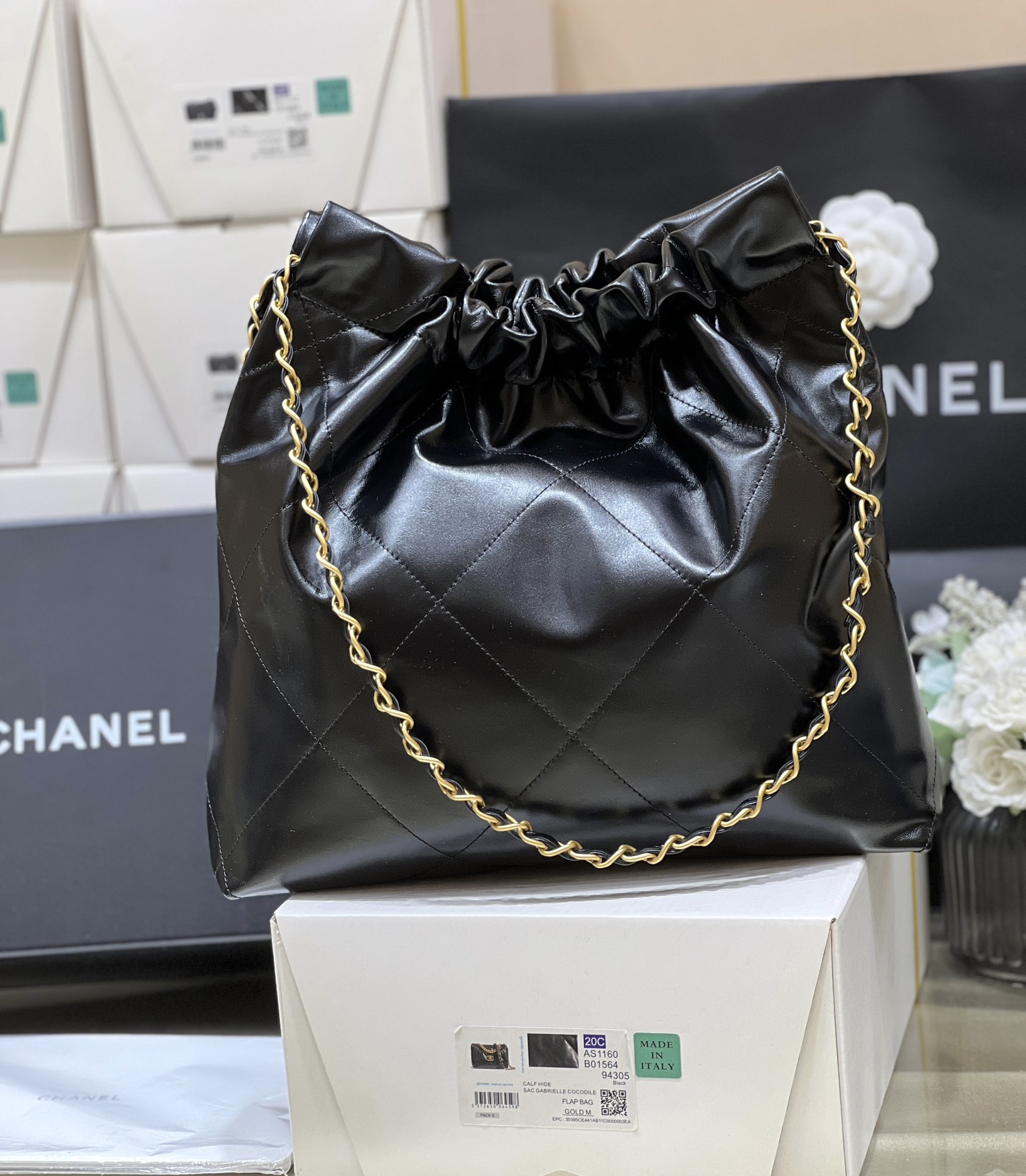 Túi Xách Nữ Chanel 22Bag AS3260 Màu Đen 