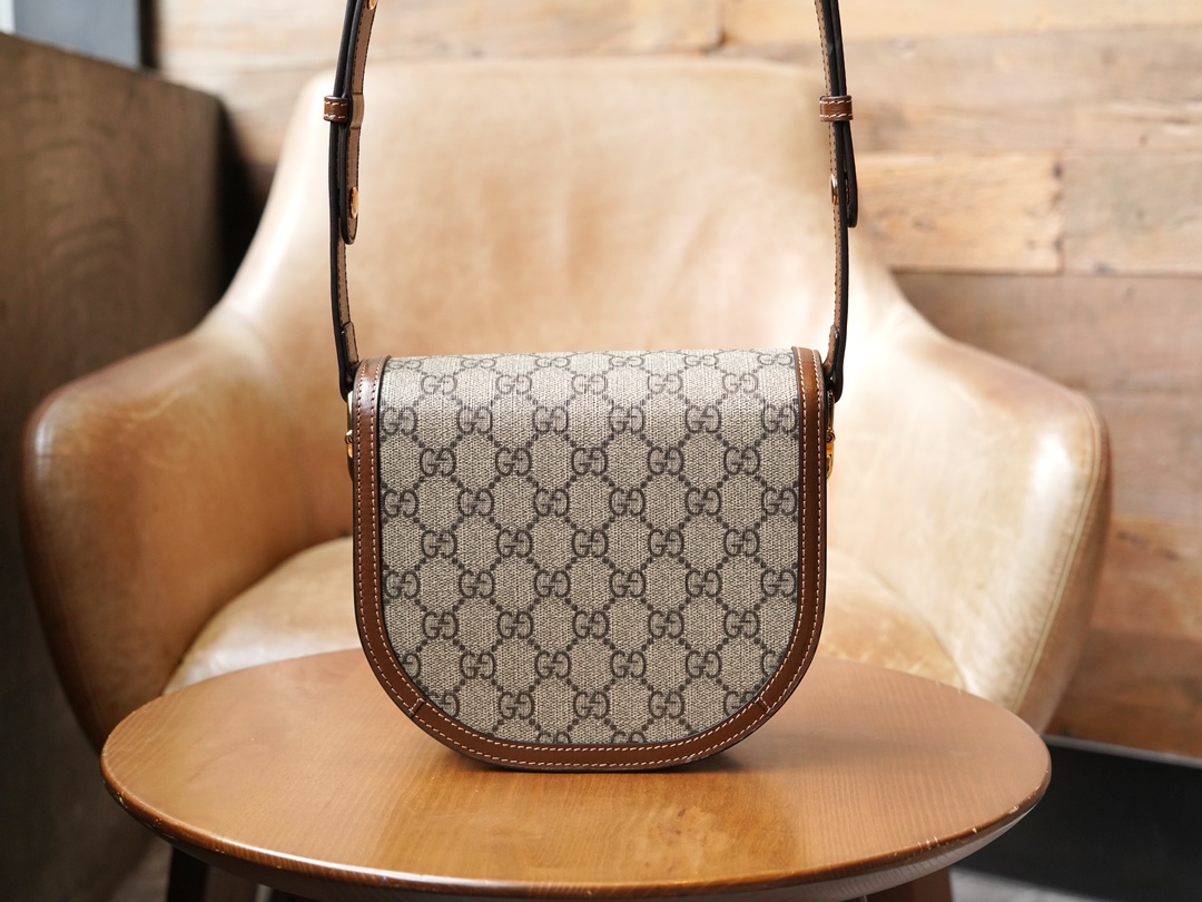 Mini sac rond Gucci Horsebit 1955 760191 (logo)