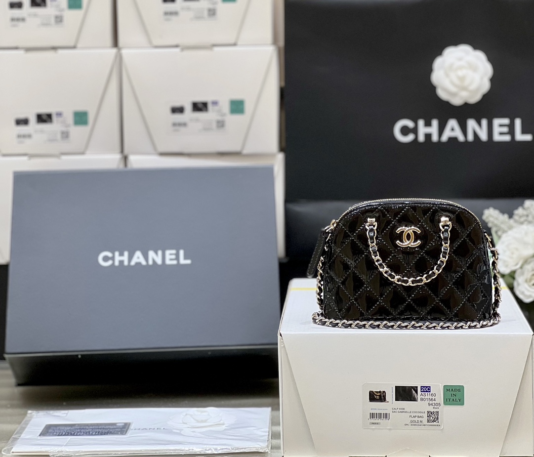 Túi Xách Chanel AP3354 Màu Đen Da Bóng