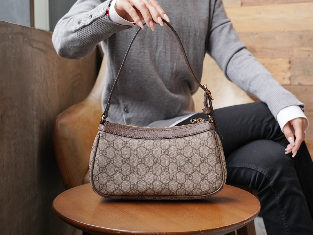 Túi Xách Nữ Gucci Ophidia 735145 Logo Nâu