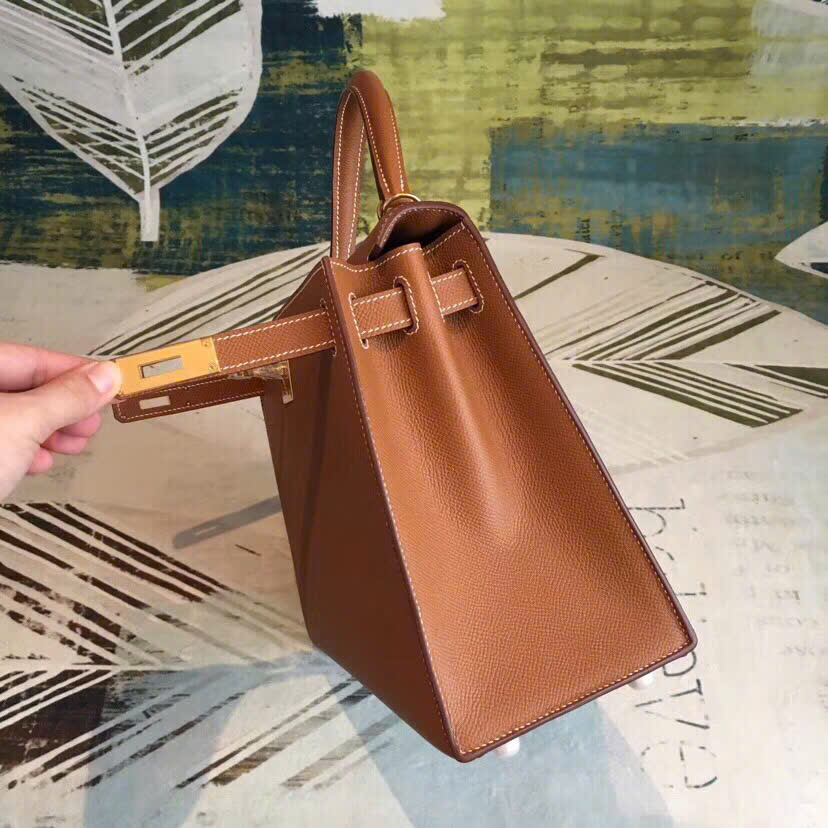 Túi xách Hermes Kelly màu cam 