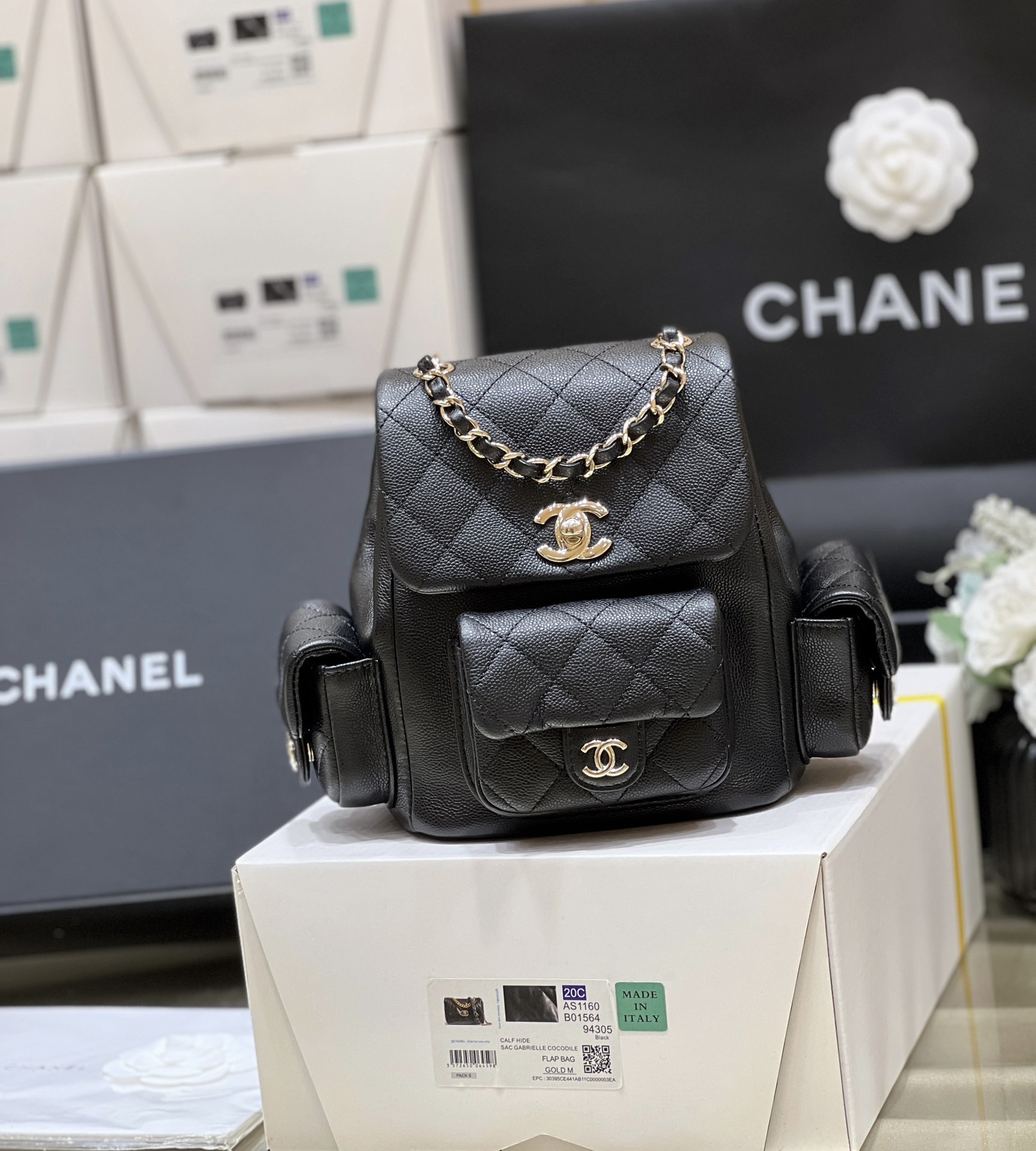 Balo Chanel AP4399 Màu Đen 