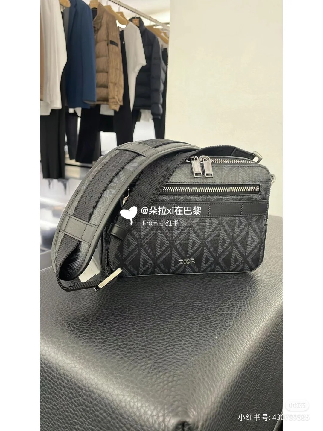Túi xách Dior nam CD Diamond 9965 màu đen 