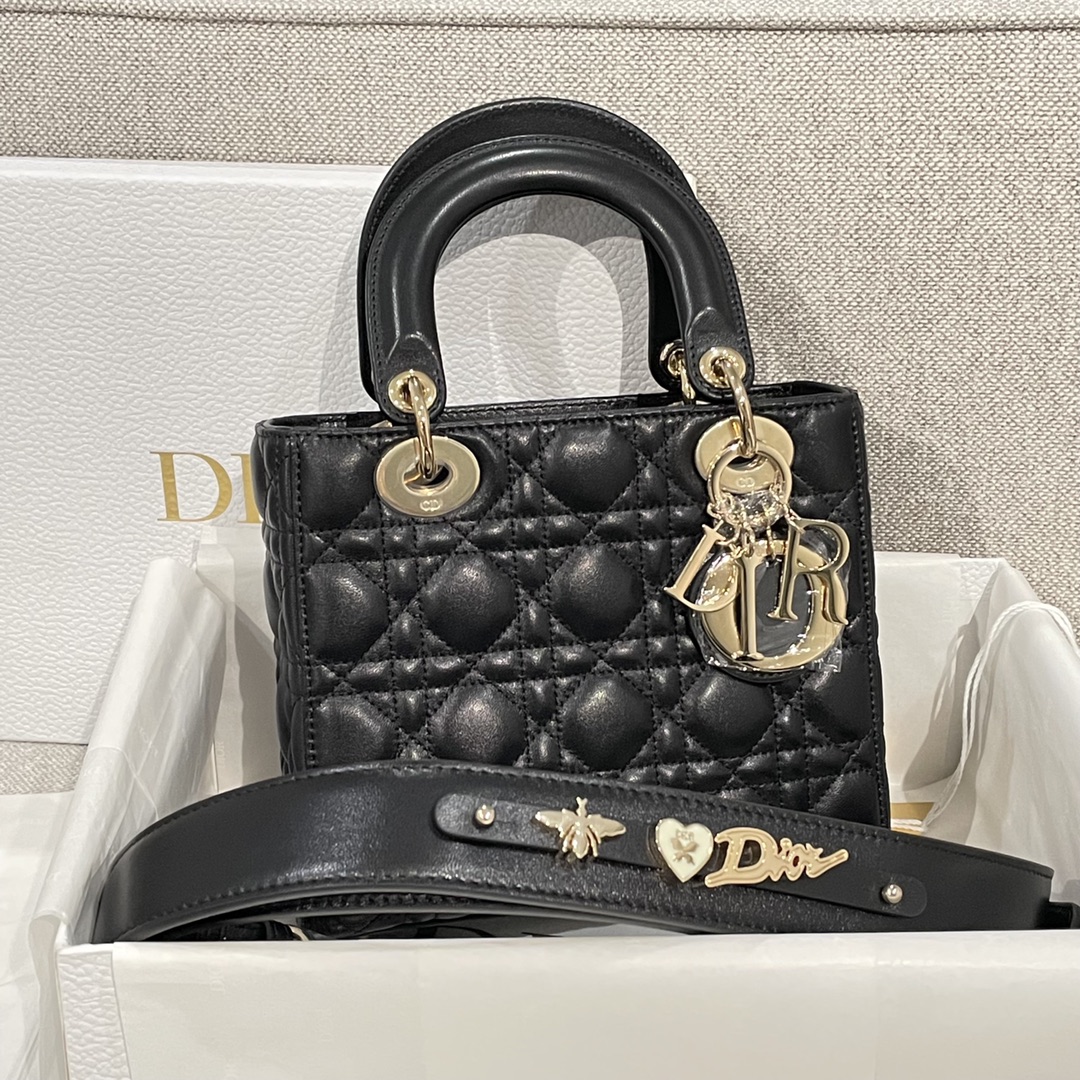 Túi Xách tay Lady Dior Nữ Màu Đen