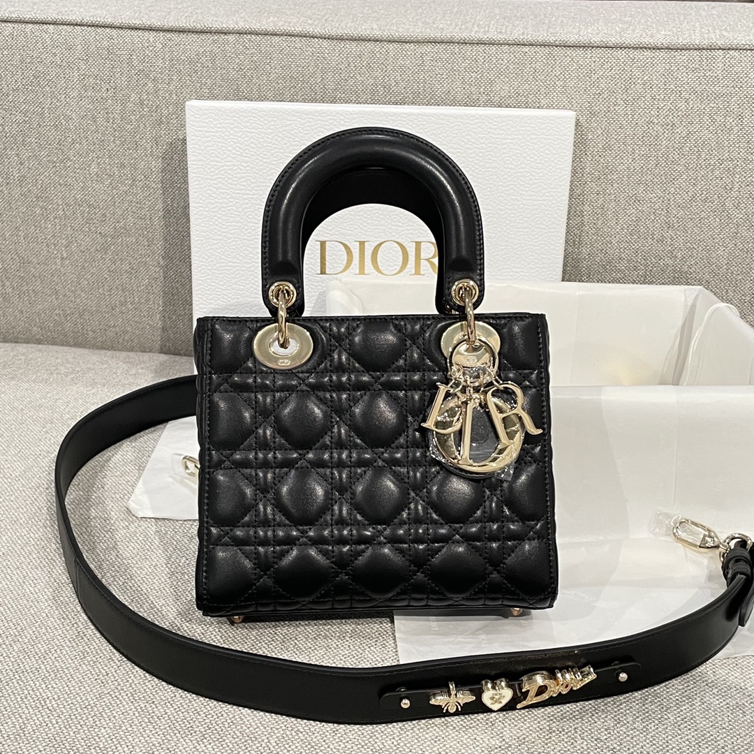 Túi Xách tay Lady Dior Nữ Màu Đen