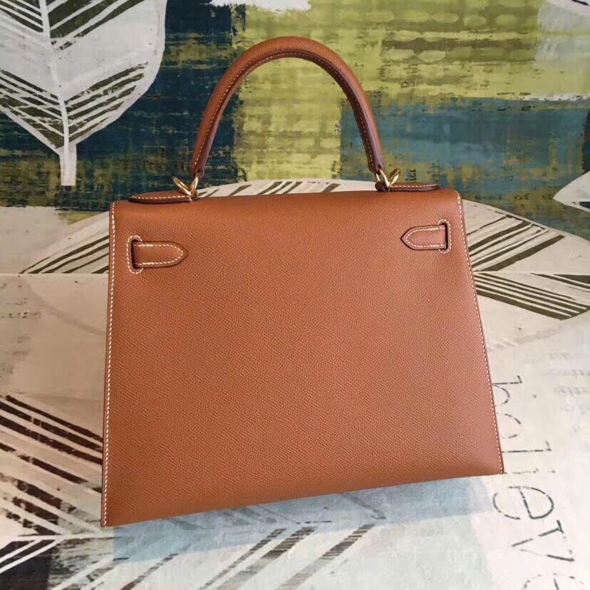 Túi xách Hermes Kelly màu cam 