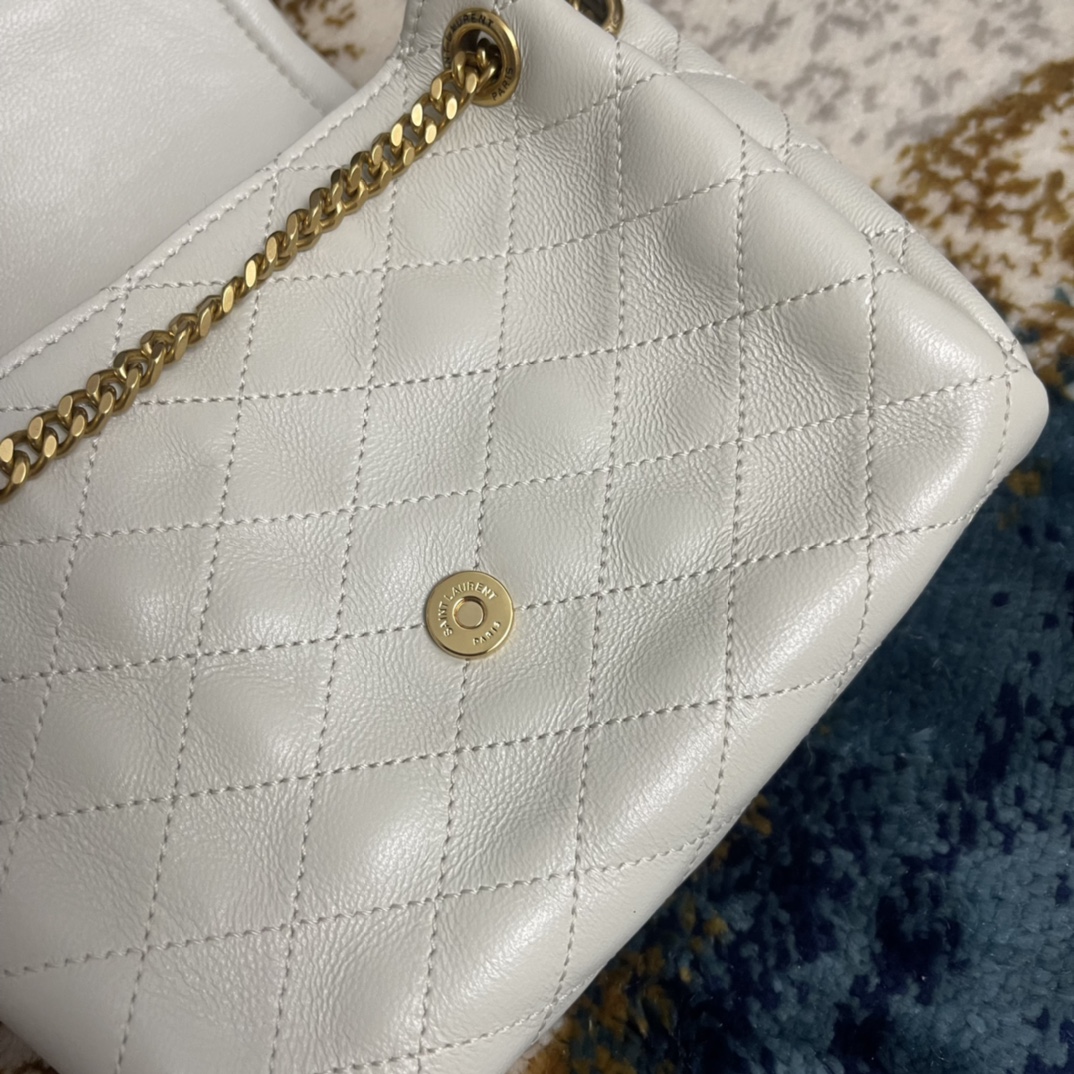 YSL Monogram Mini Nolita 672738 (White)