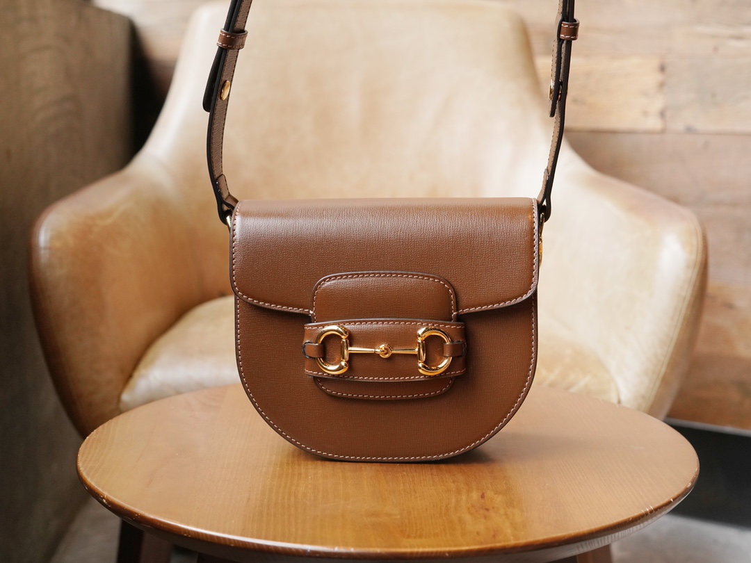 Mini sac rond Gucci Horsebit 1955 760191(Brow)