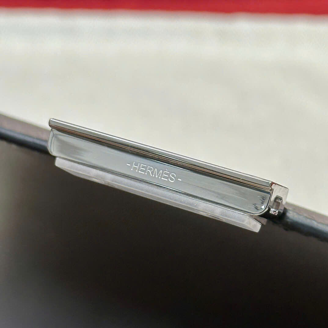 Túi xách Hermes Constance màu xám logo bạc 