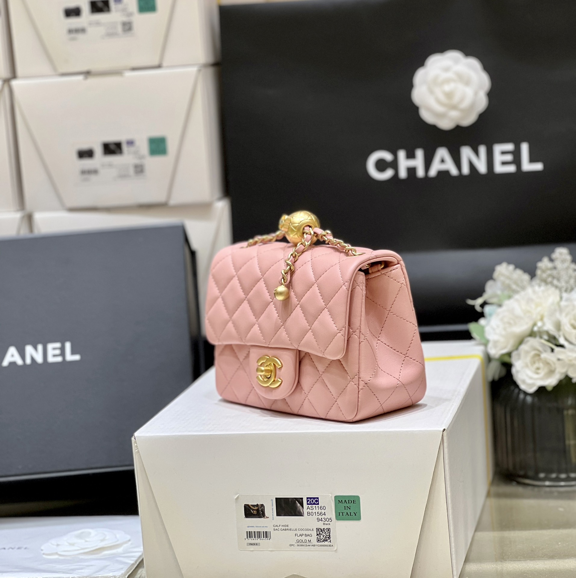 Túi Xách Chanel CF Mini Màu Hồng AS1786 
