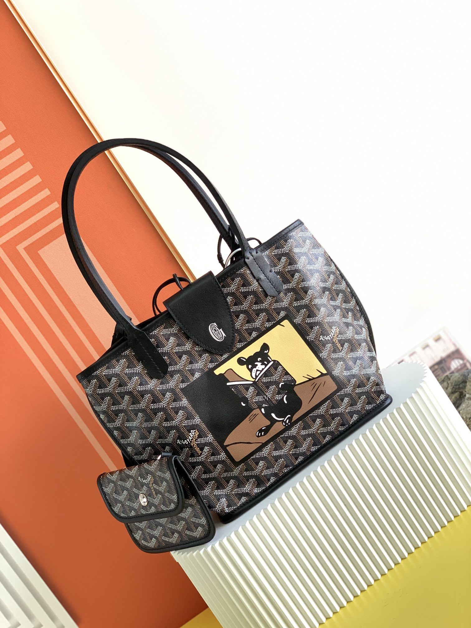 Goyard mini tote 8088 (brown)