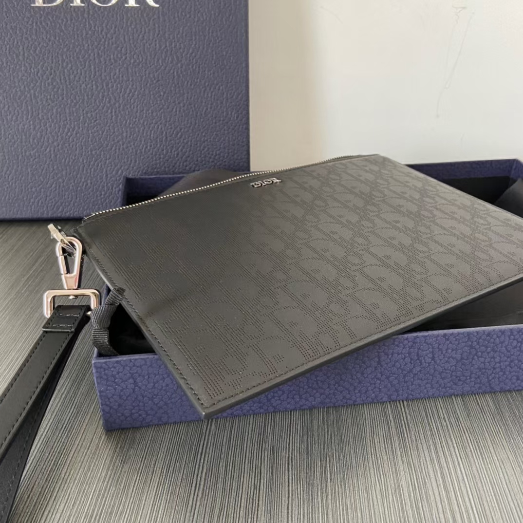 Clutch Cầm Tay Dior Nam Màu Đen 9906