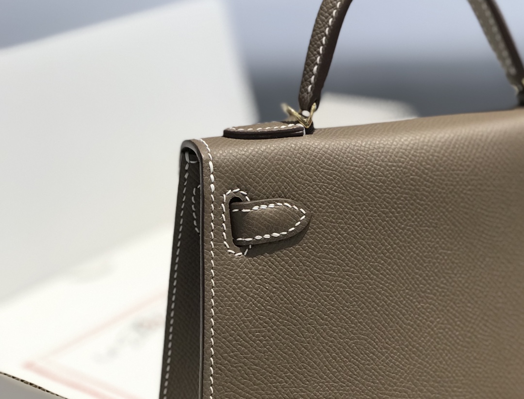 Túi xách hermes mini kelly màu nâu 