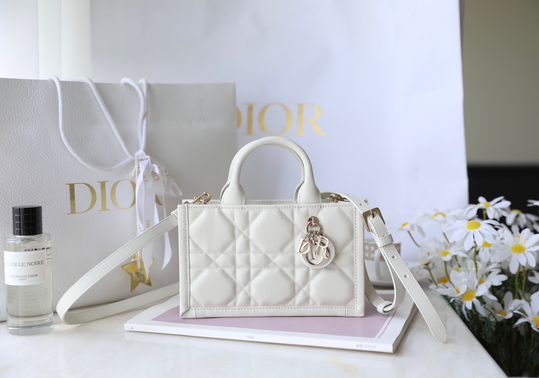 Túi Dior Caro Nữ Màu Trắng