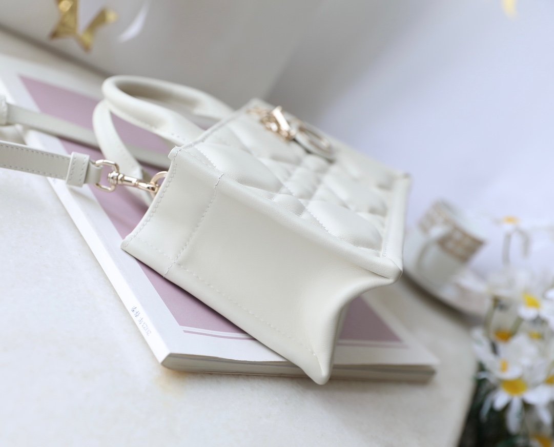 Túi Dior Caro Nữ Màu Trắng