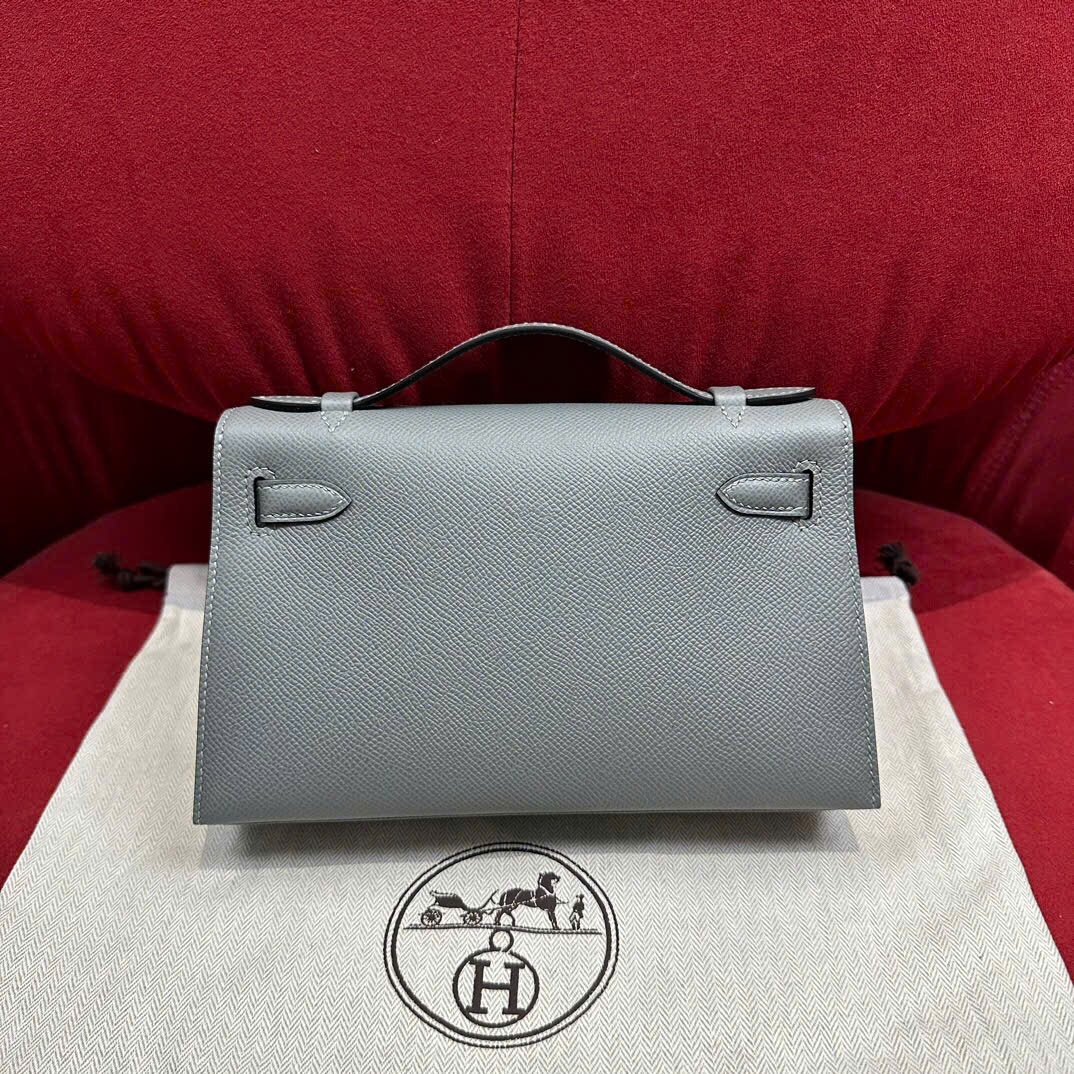 Túi Hermes Kelly màu xám
