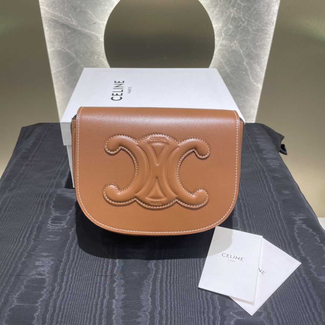 Túi Xách Nữ Folco Cuir Triomphe 198263 Màu Nâu 