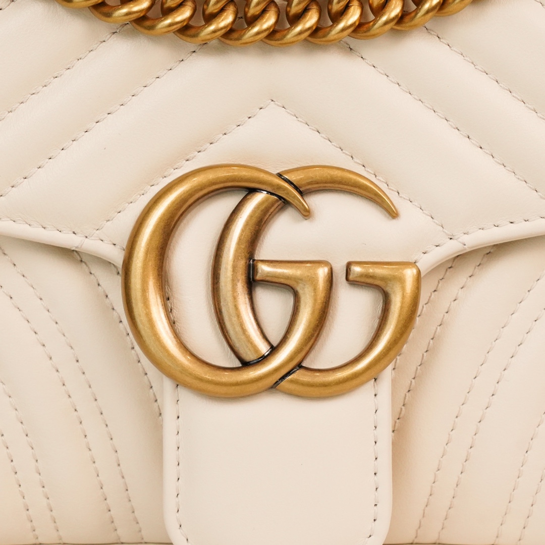 Túi Xách Nữ GG Marmont Petite Taille 443497 Màu Trắng