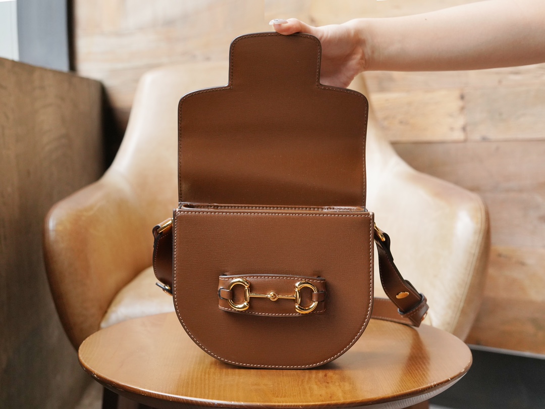 Mini sac rond Gucci Horsebit 1955 760191(Brow)