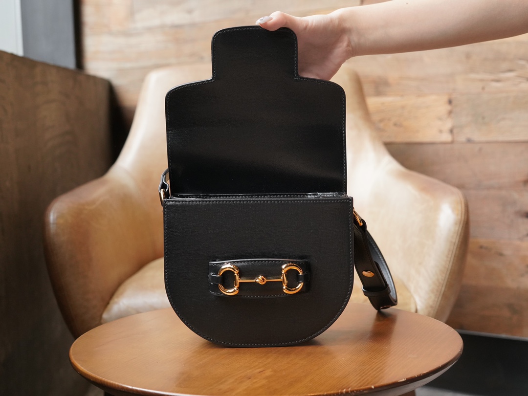 Mini sac rond Gucci Horsebit 1955 760191 (Black)