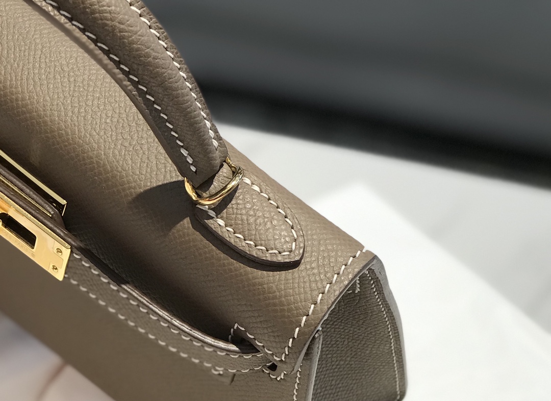 Túi xách hermes mini kelly màu nâu 