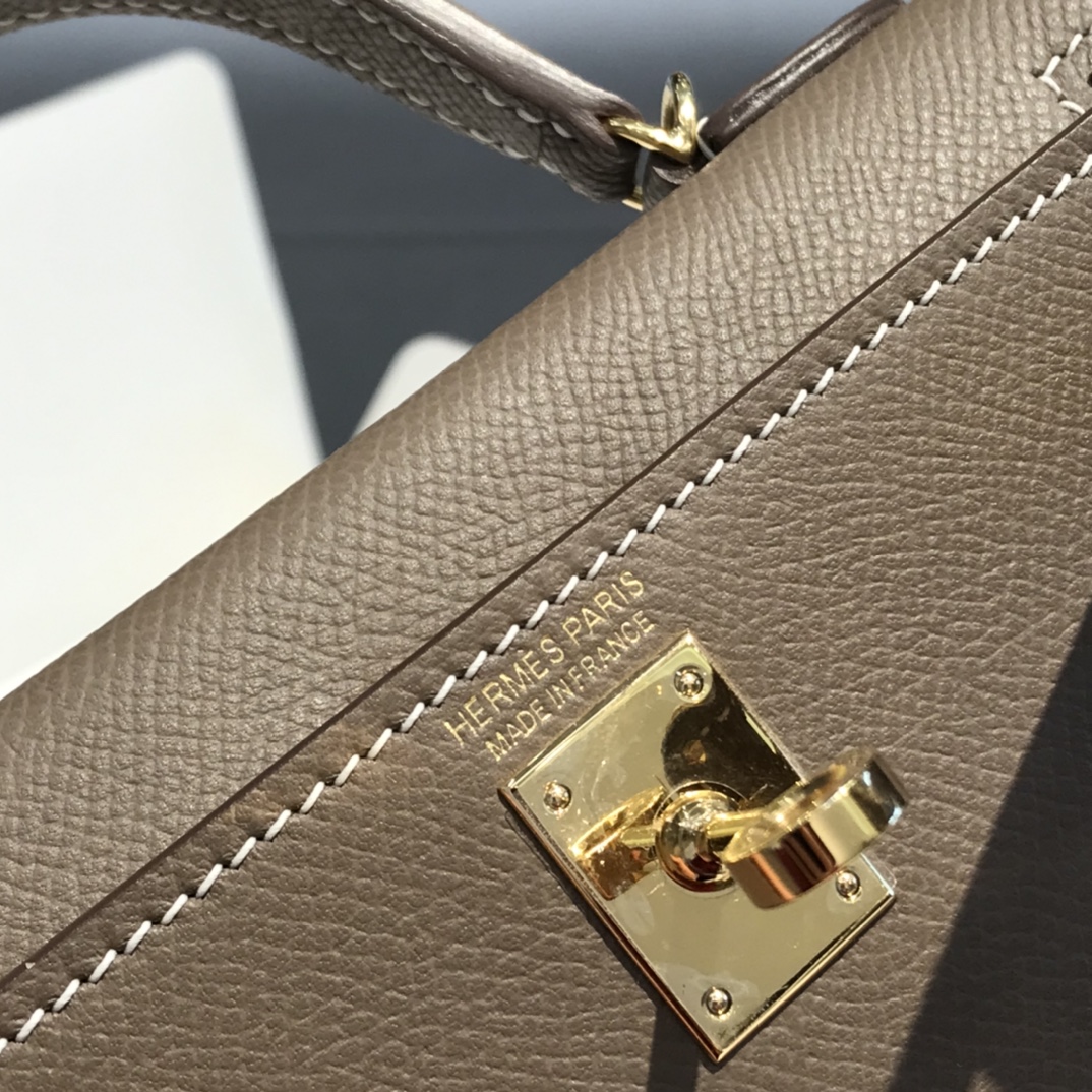Túi xách hermes mini kelly màu nâu 